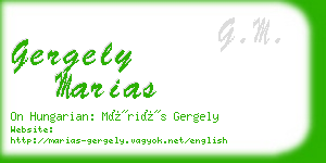 gergely marias business card